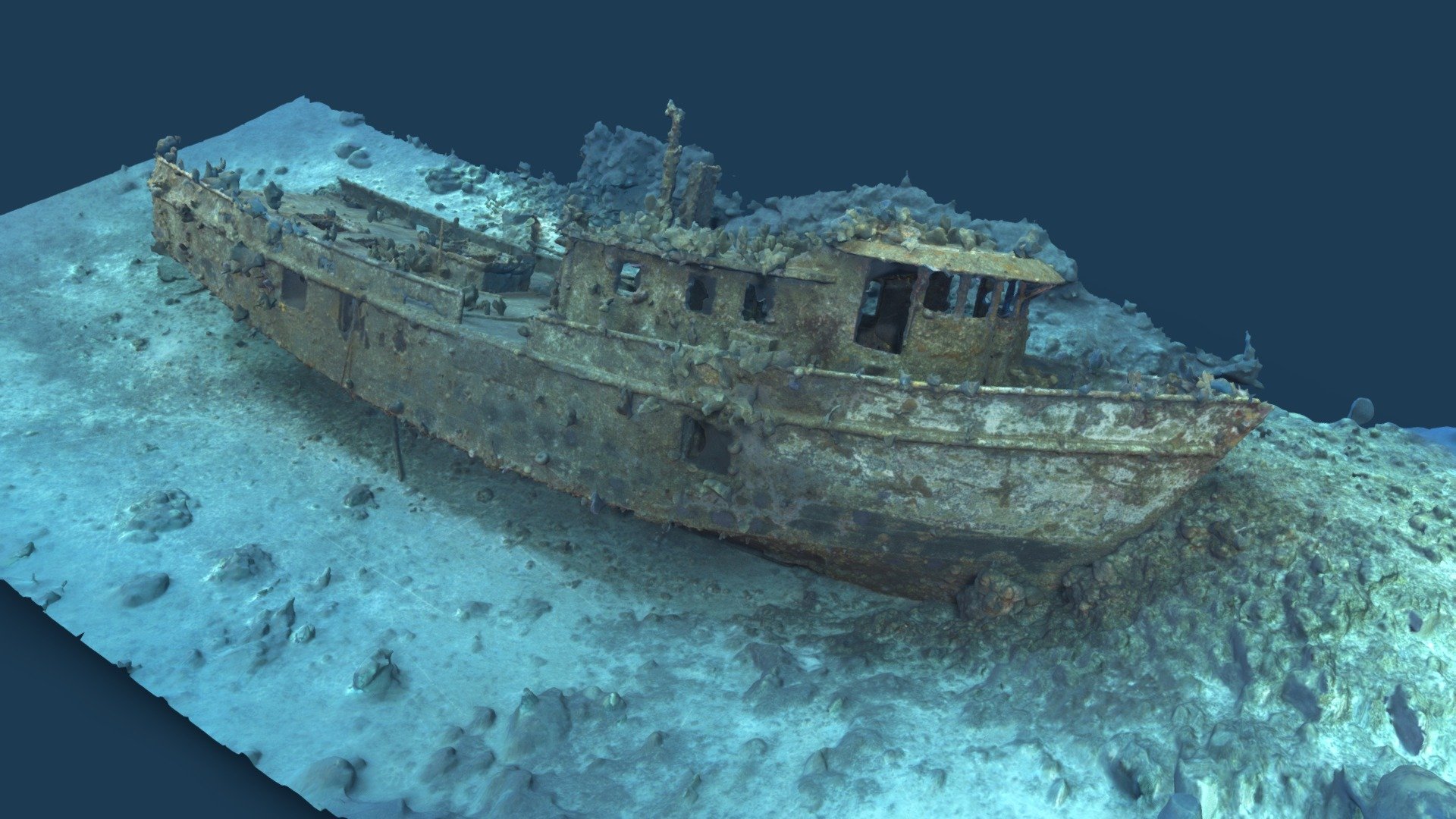 Mr. Bud Shipwreck, Roatan, Honduras 3d model