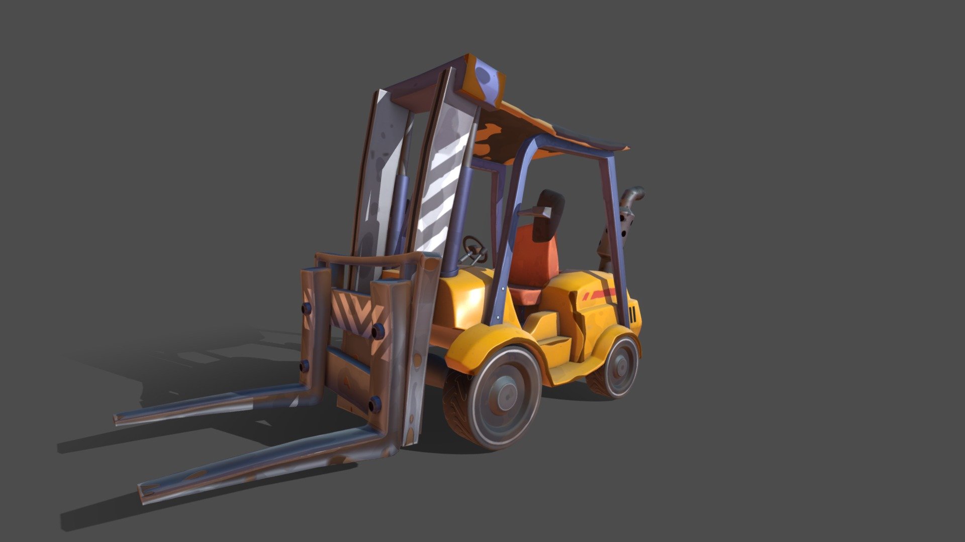 Stylized Forklift 3d model