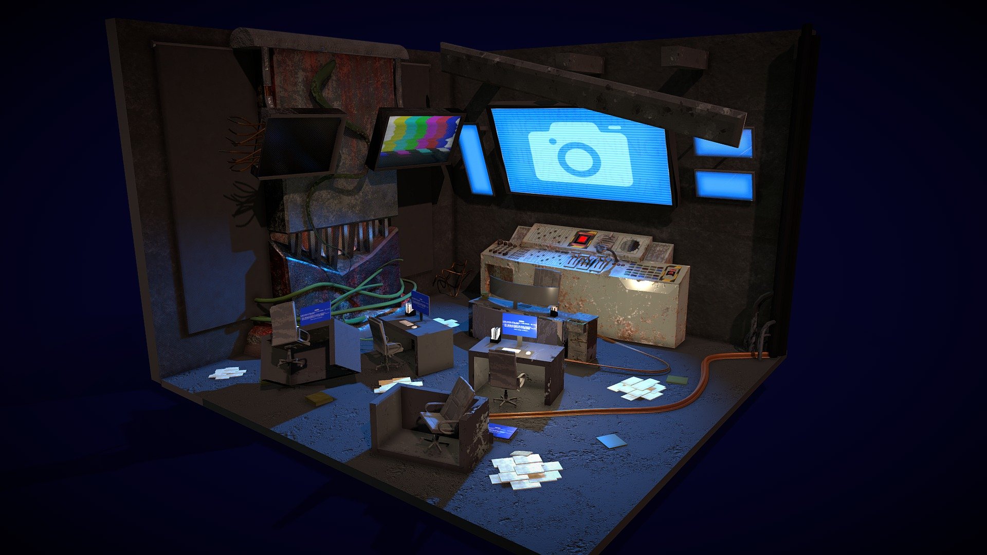 Control Room Enviroment! 3d model