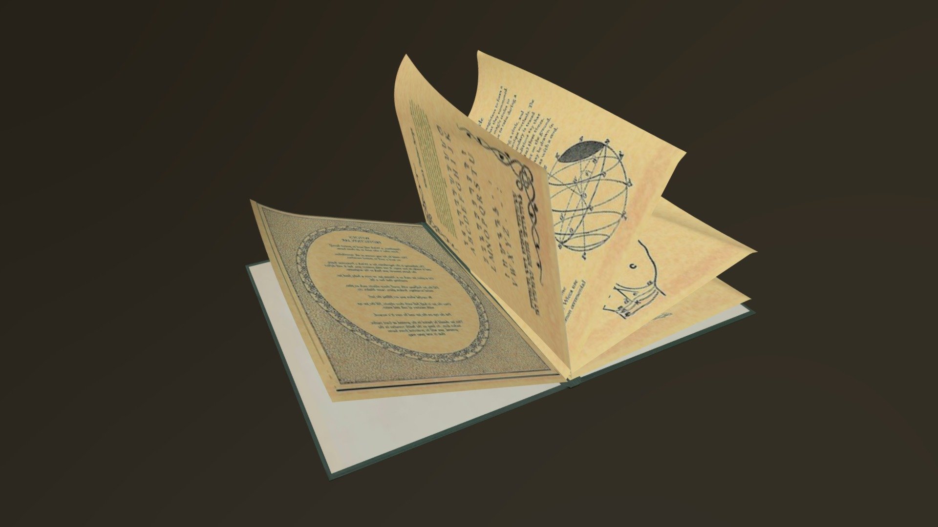 Old Magical Book 3d model