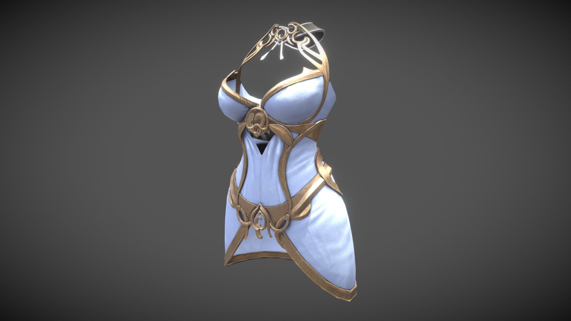 Breast Armor Female body fantasy 3d model