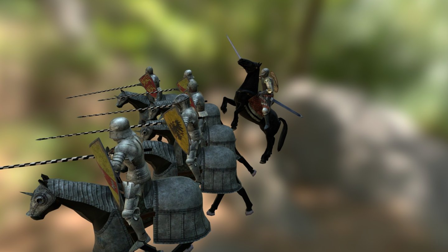 Charging Cavalry 3d model