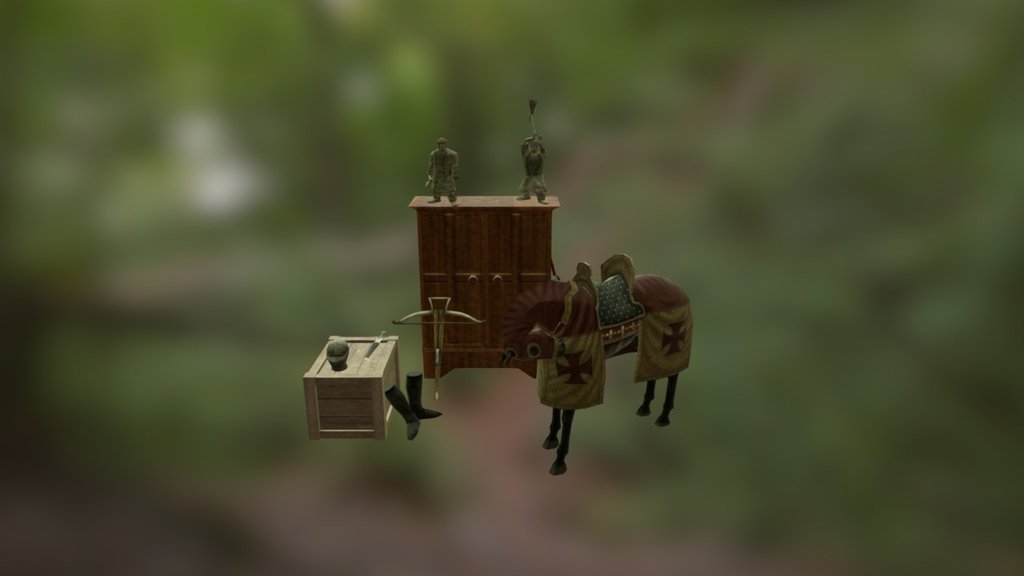 Wardrobe Scene 3d model