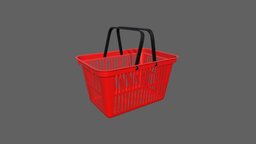 Plastic shopping basket