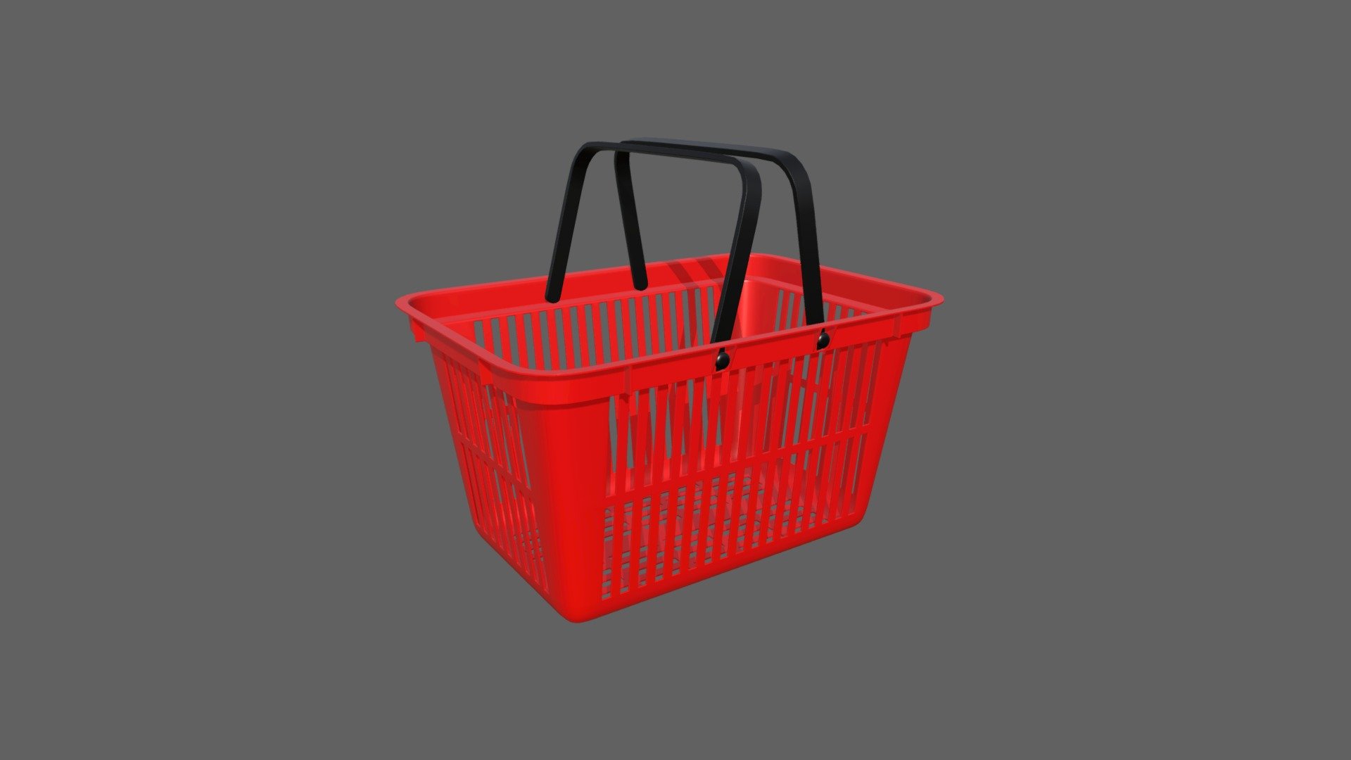 Plastic shopping basket 3d model