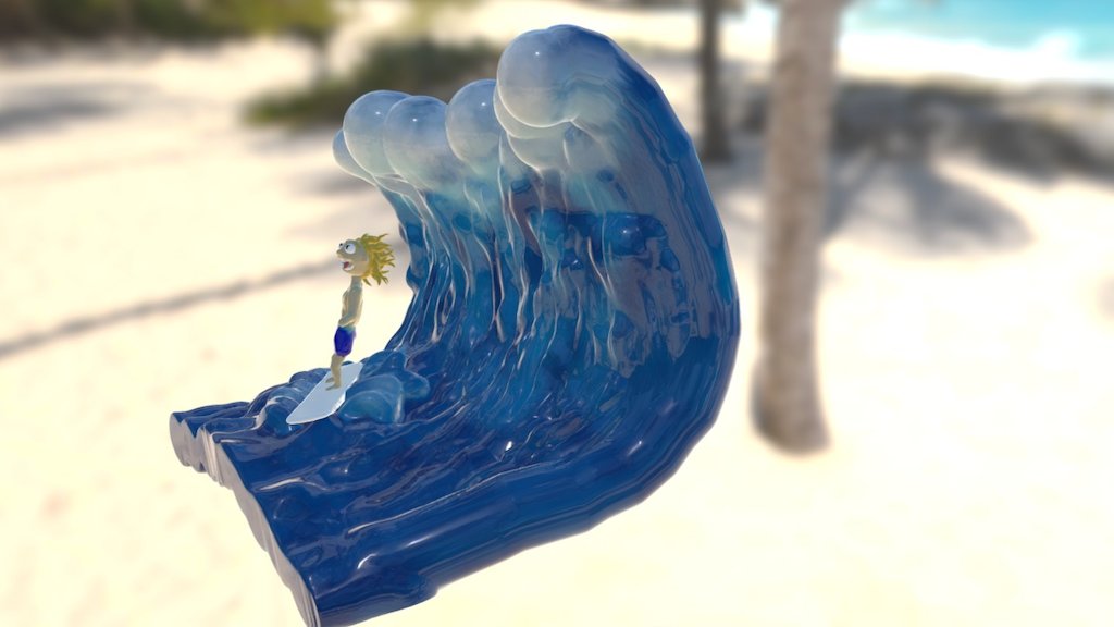 Surfing 3d model