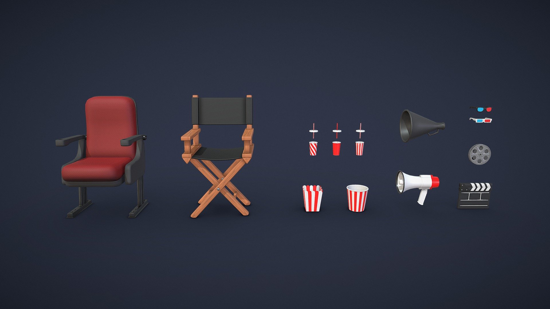 Cinema Pack 3d model