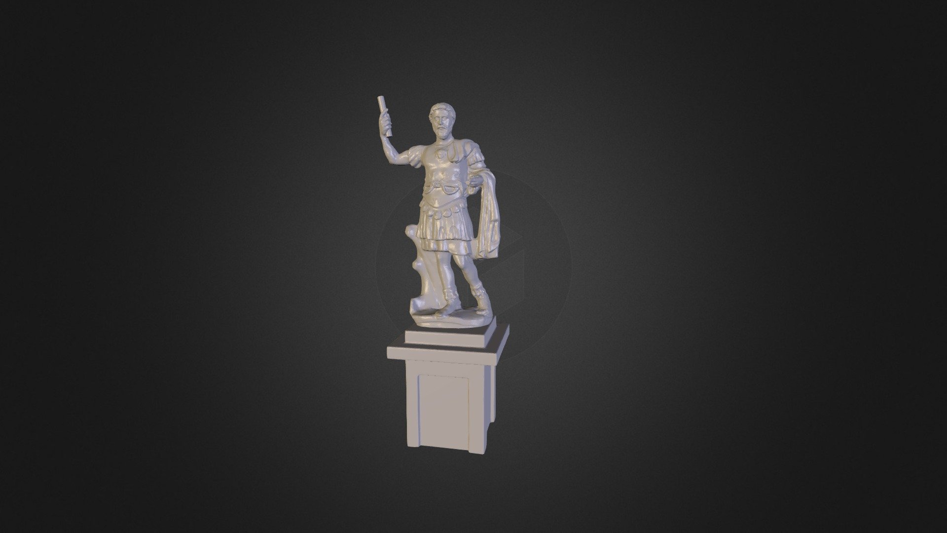 roman_statue_color 3d model