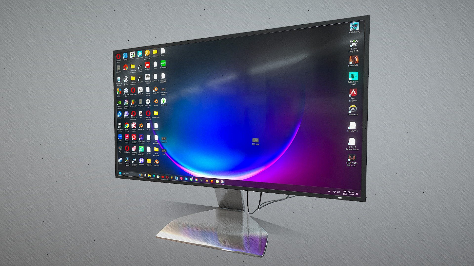 PC MONITOR HP 27 INCH 3d model