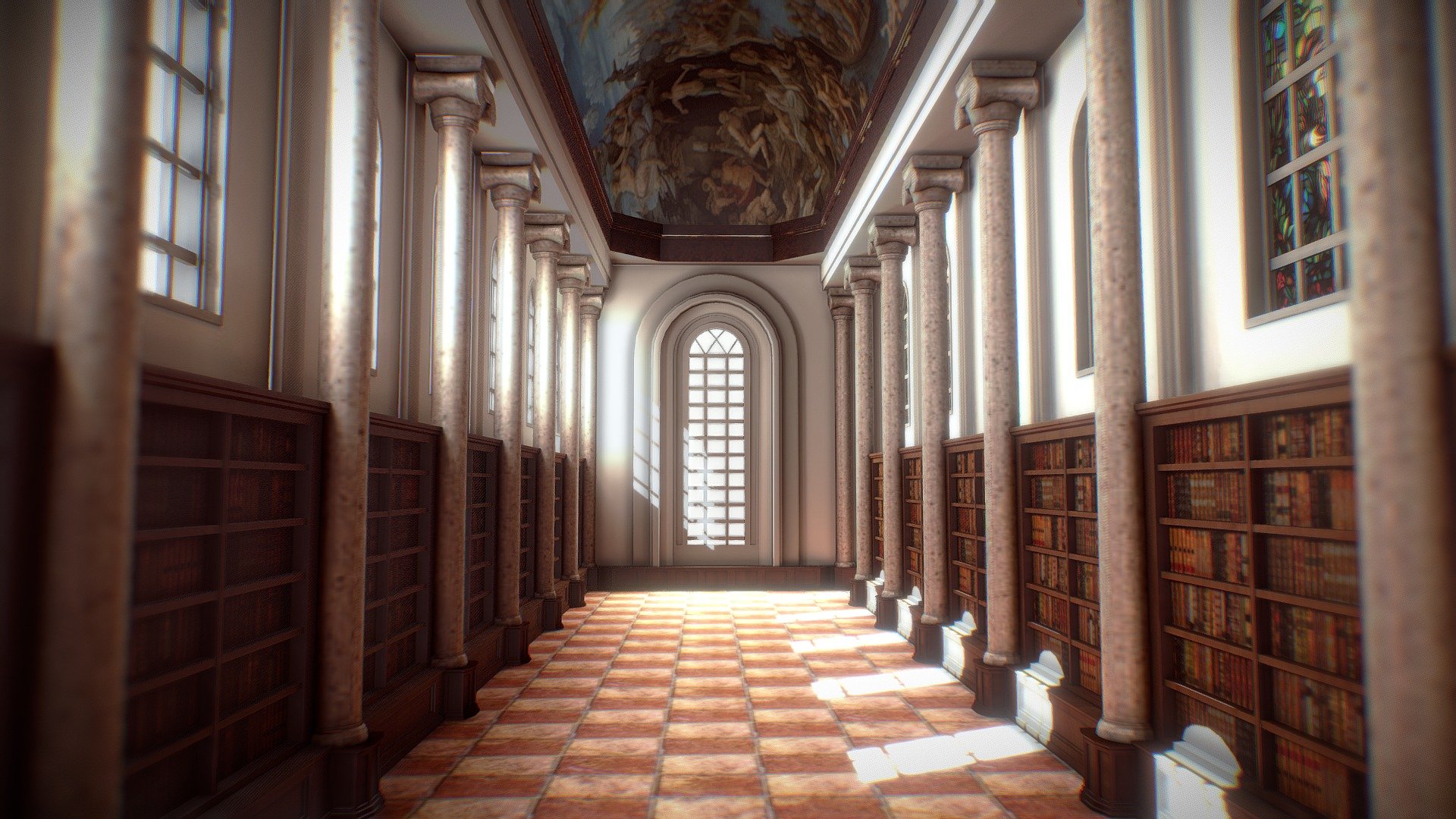 VR Library in the Mansion 3d model