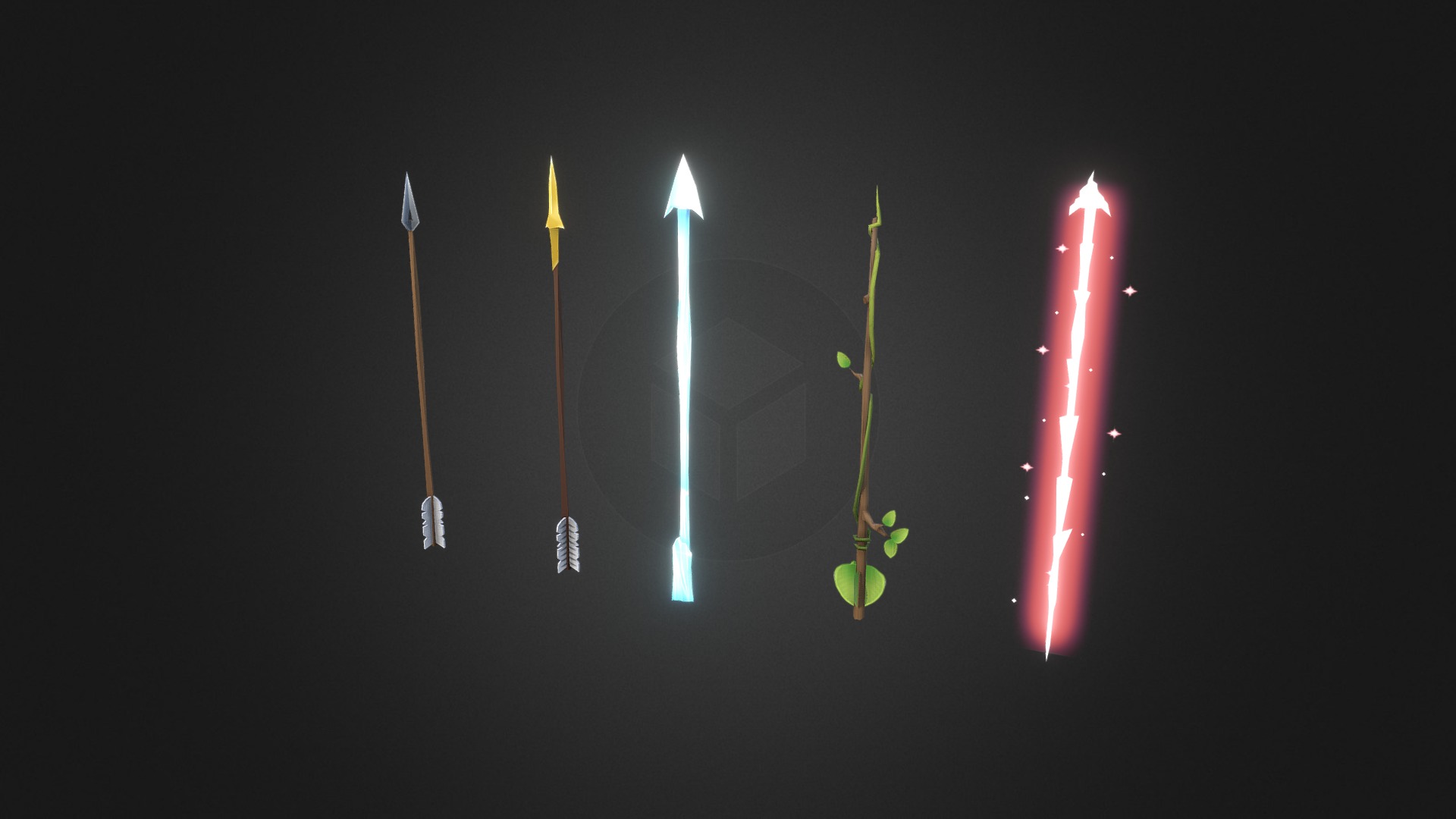 Hand-Painted Arrows 3d model