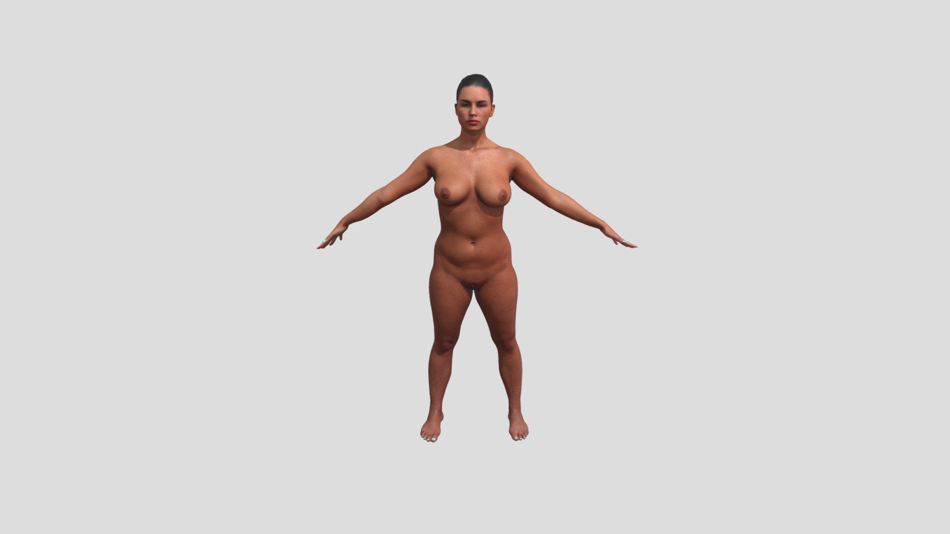 Cleaned APose Scan Reeta Nude 3d model