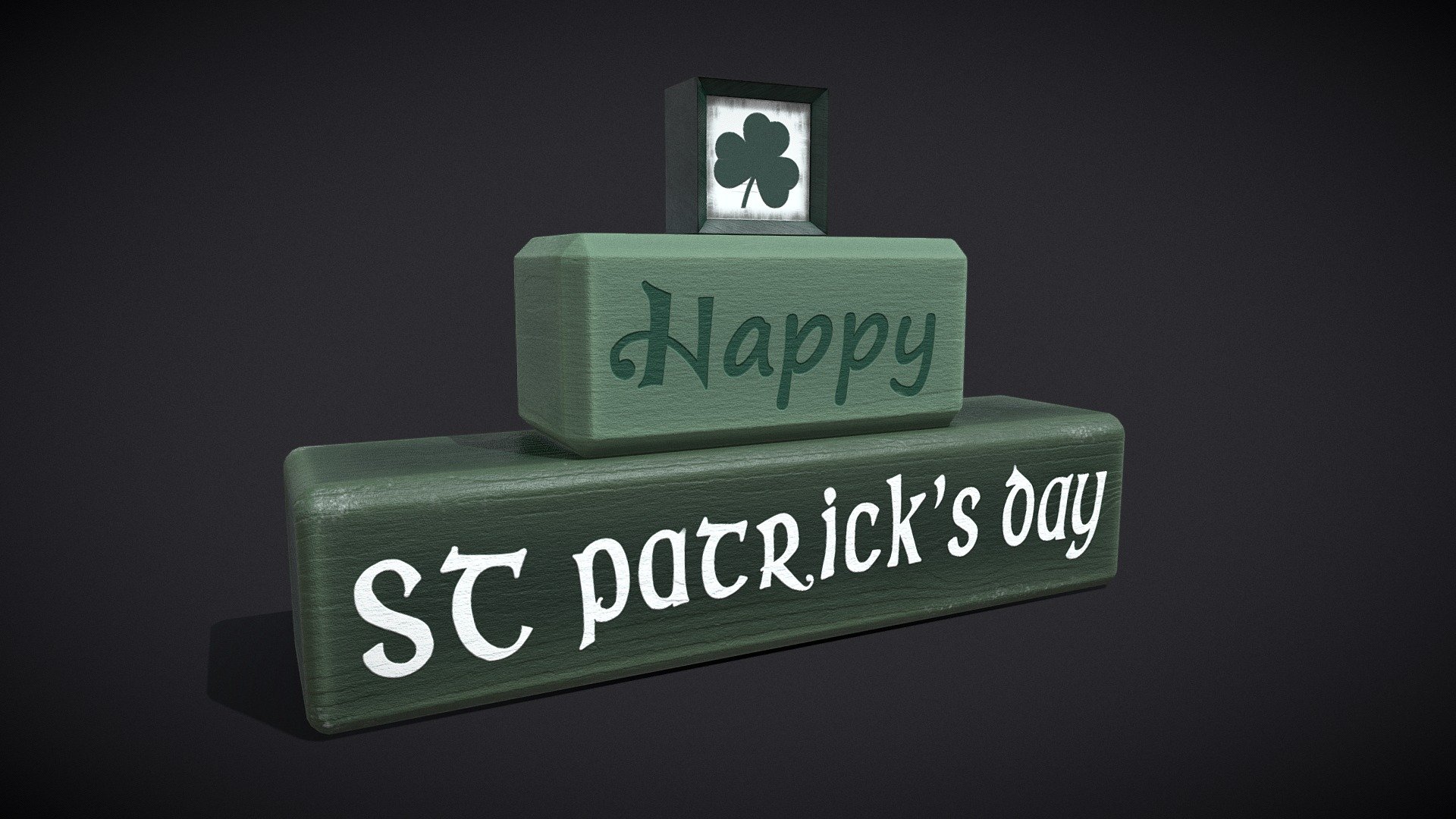 Happy_St_Patricks_Day_Blocks 3d model