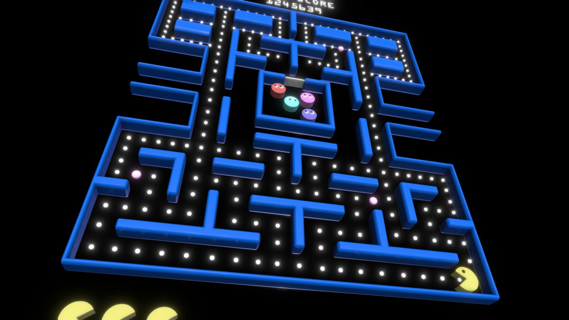 PAC-MAN animated 3d model