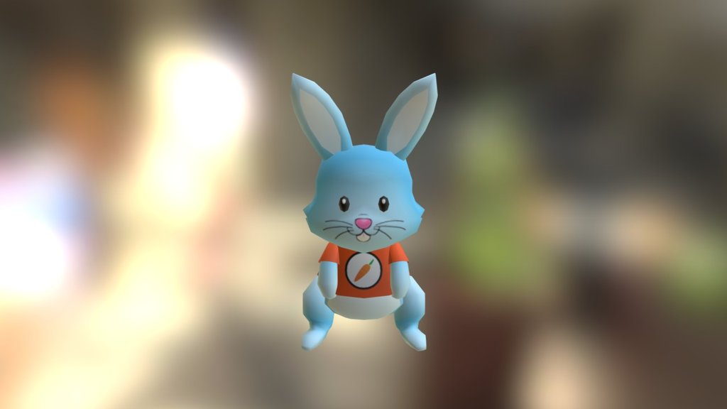 Cute Low Poly Bunny 3d model