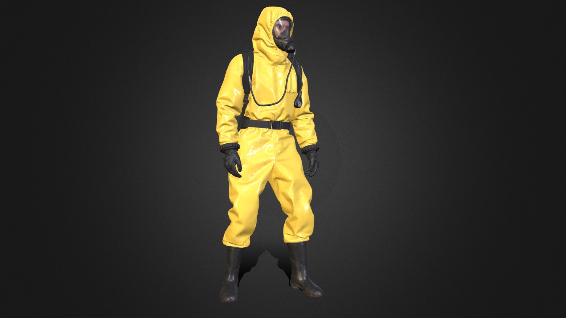 Man in Hazmat Suit 2 3d model