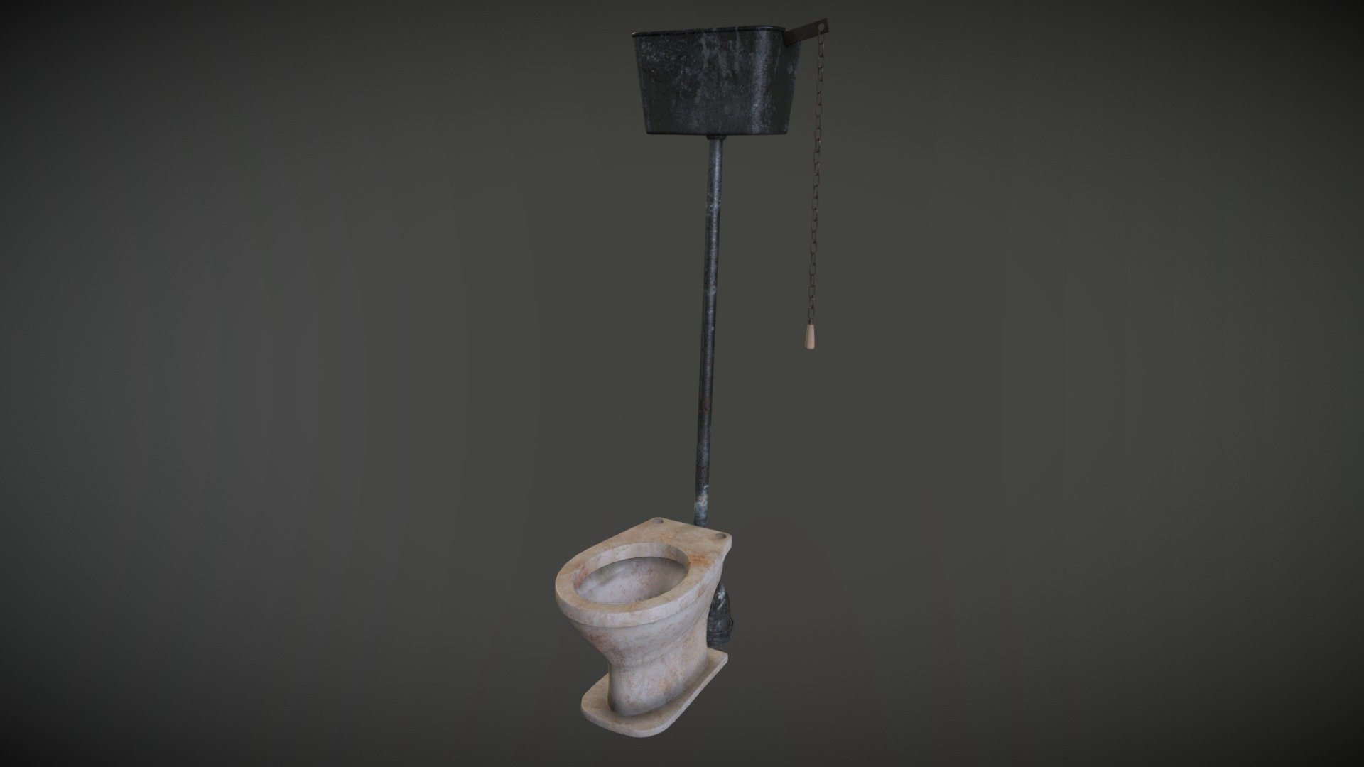 Game Art: Old Chain Toilet 3d model