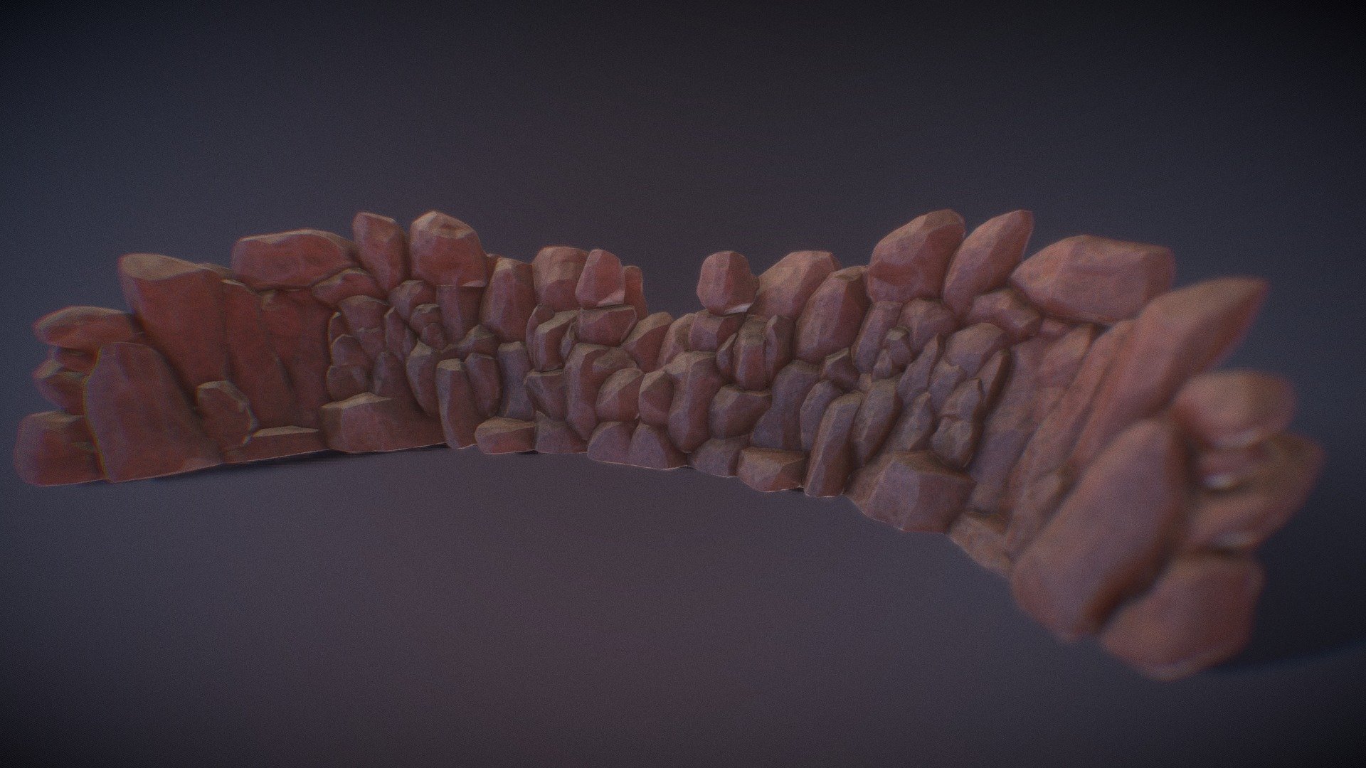 STONES WALL 3d model