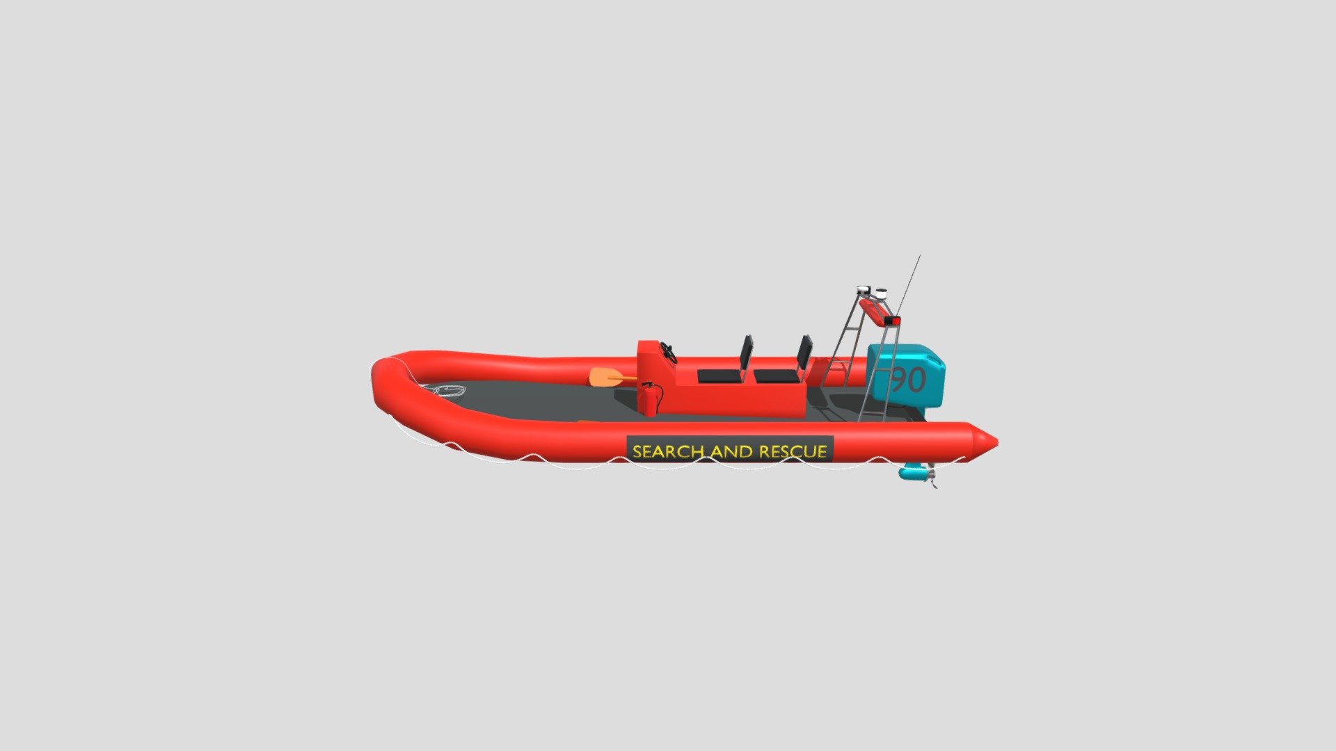 RIB Lifeboat 3d model