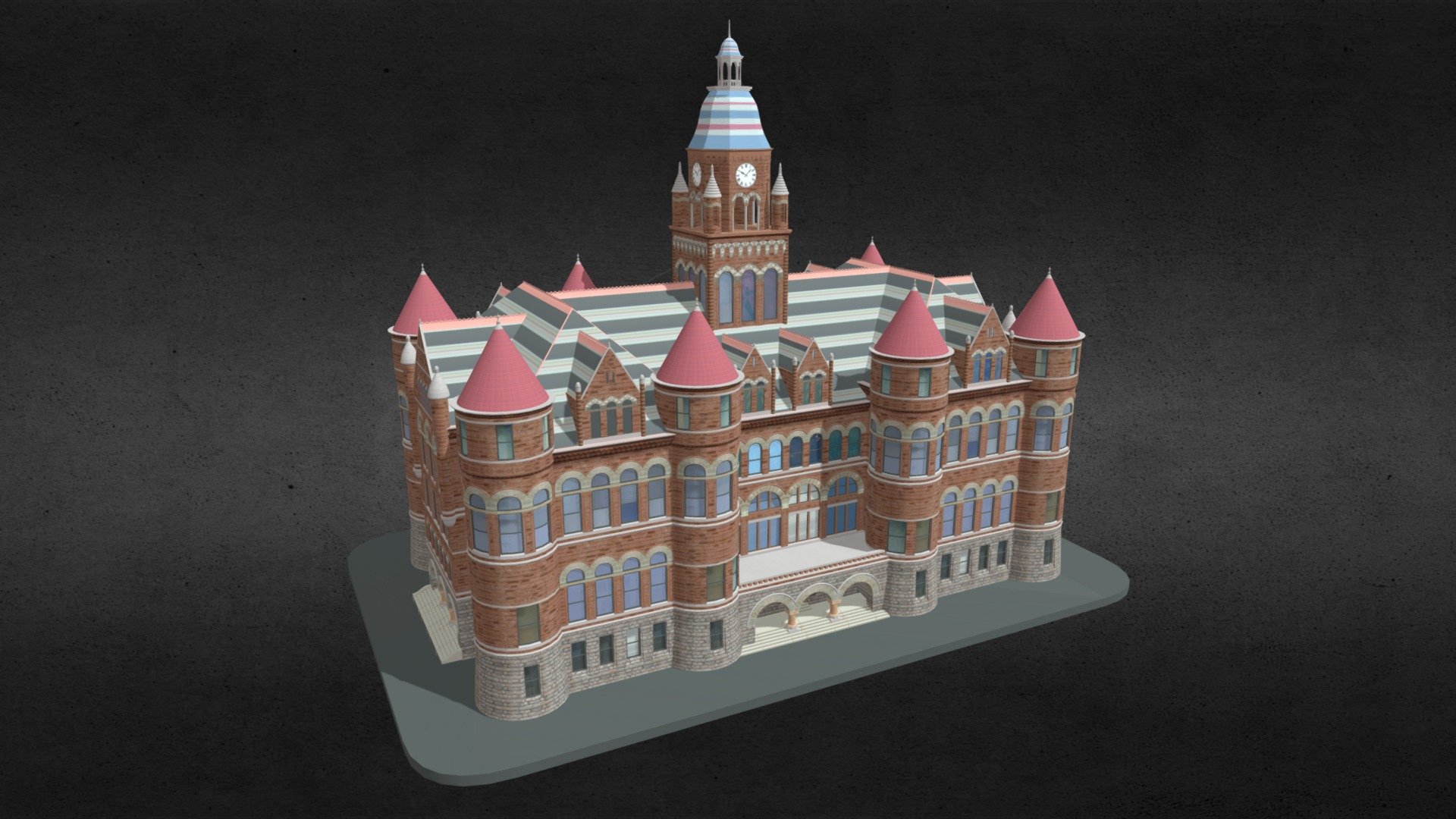 Dallas County Courthouse 3D Model 3d model