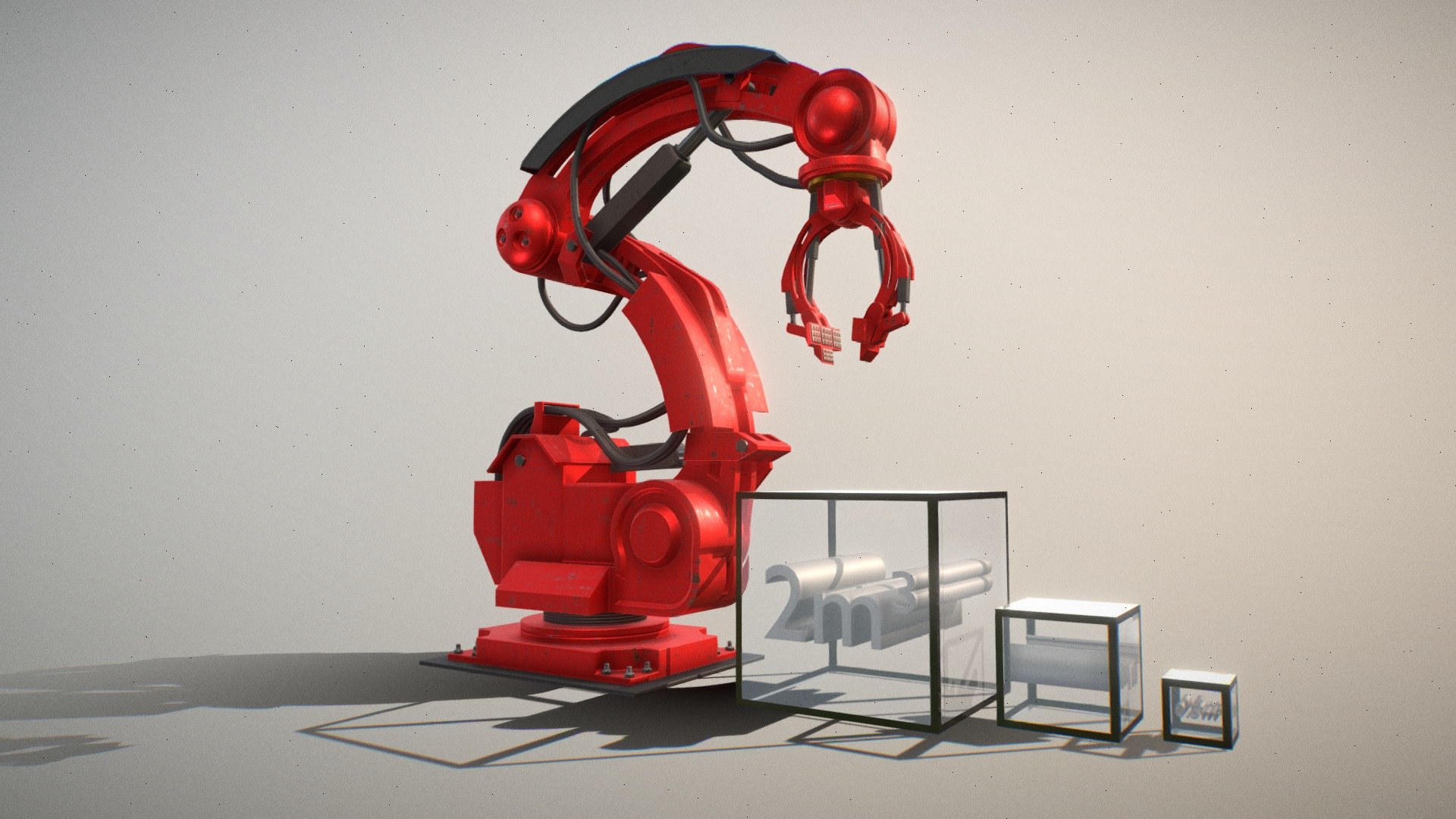 Industrial Robot Arm (Basic Version) 3d model