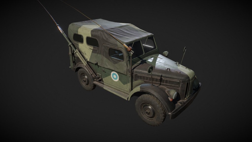 GAZ 69A KOPA Low Poly 3d model