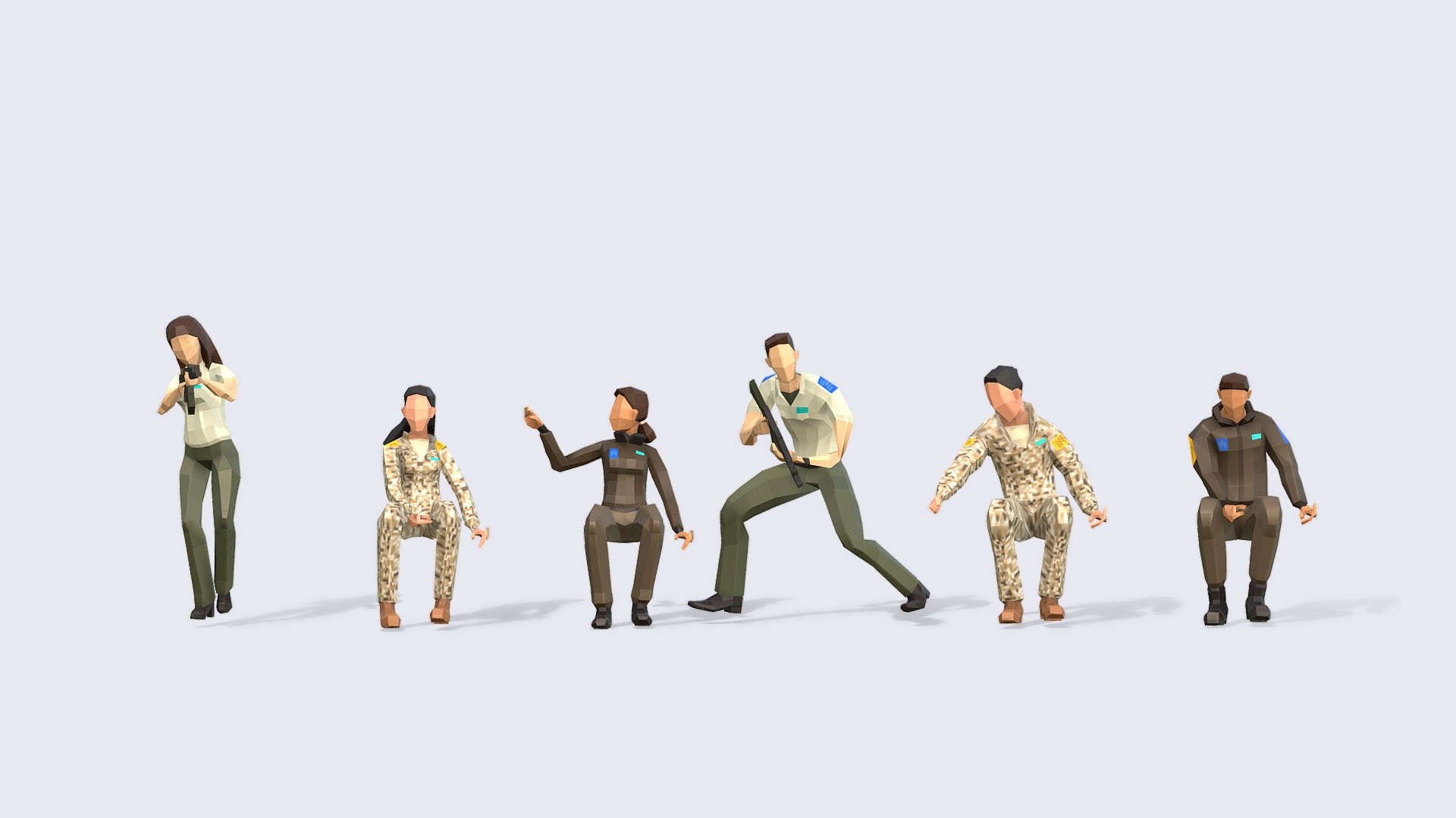 Air Force Soldiers 3d model