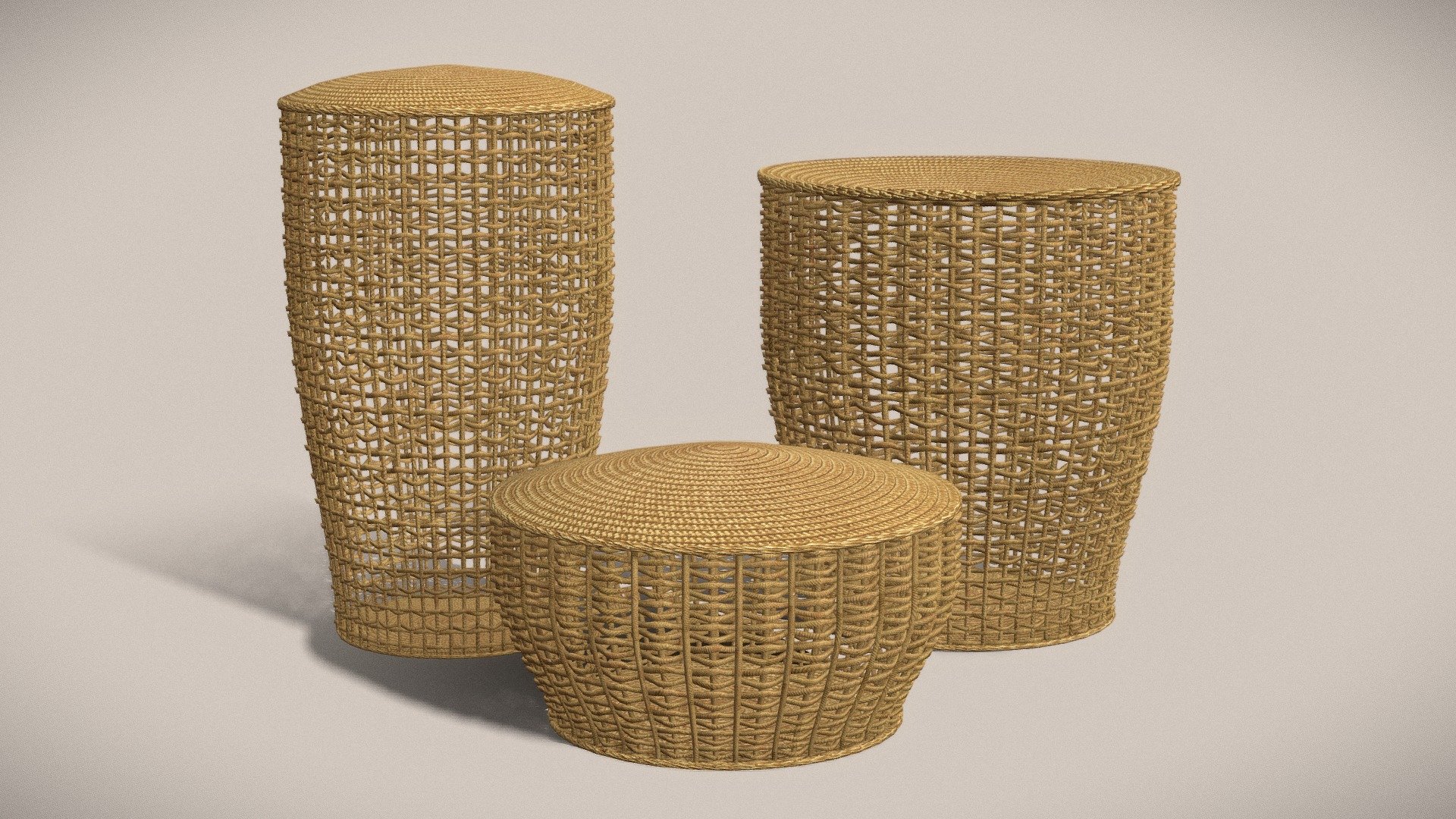 Woven Baskets 3d model