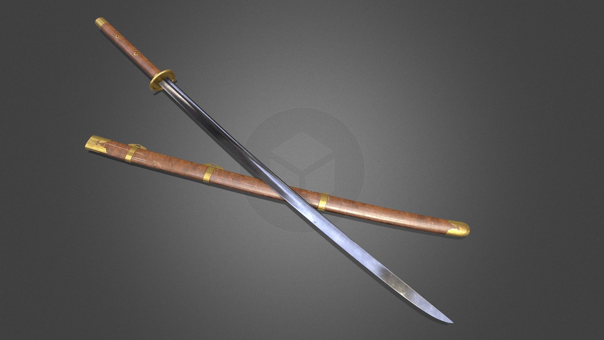 Chinese Miao Dao（苗刀）, end of Qing dynasty 3d model