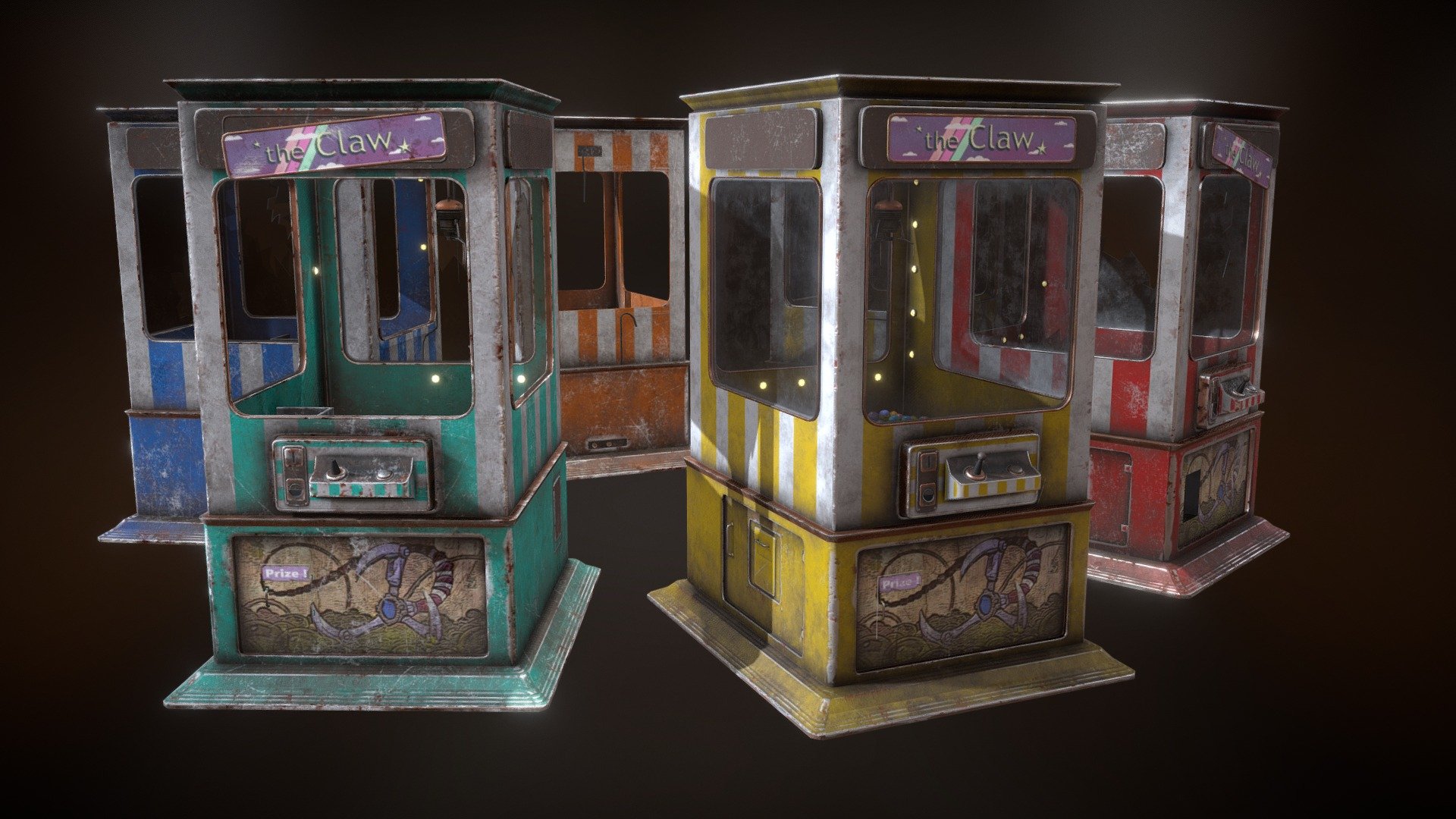 Claw Machines Pack 3d model