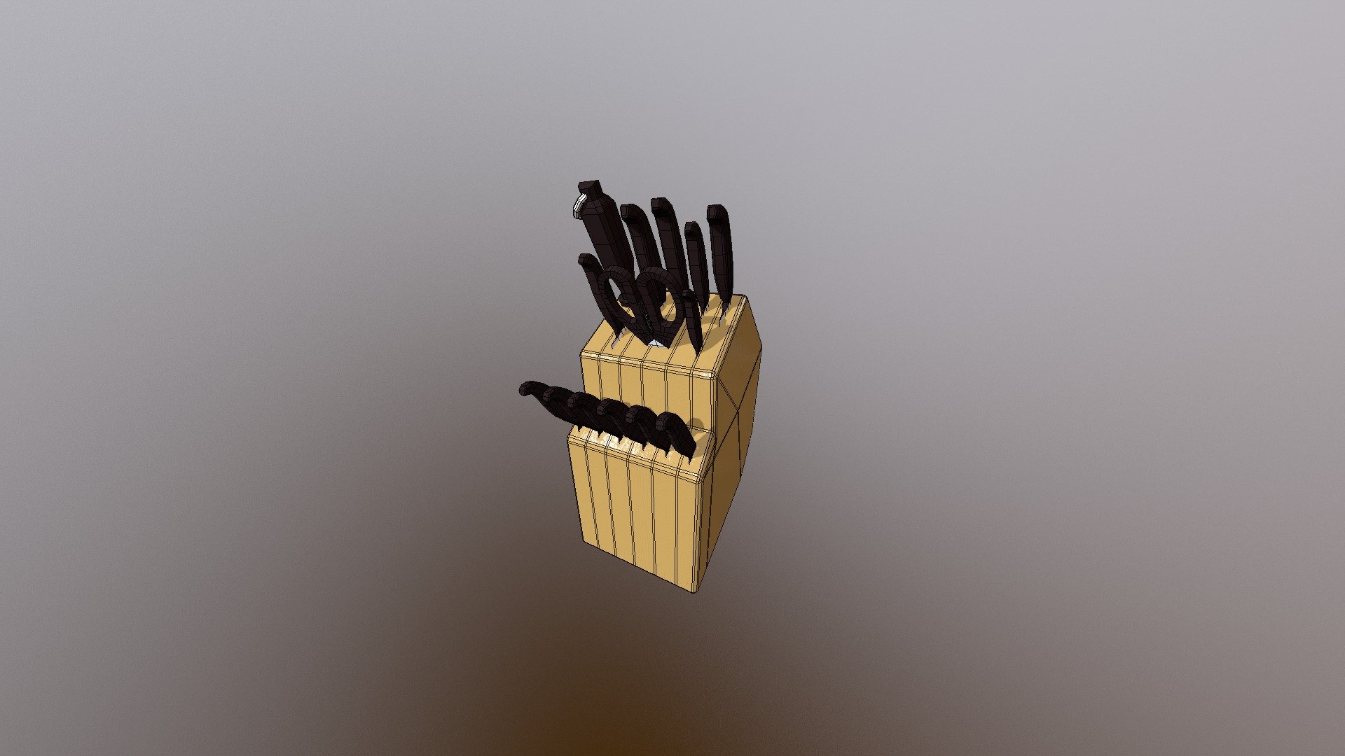 [potentialfate] Kitchen Clutter Knife Set 3d model