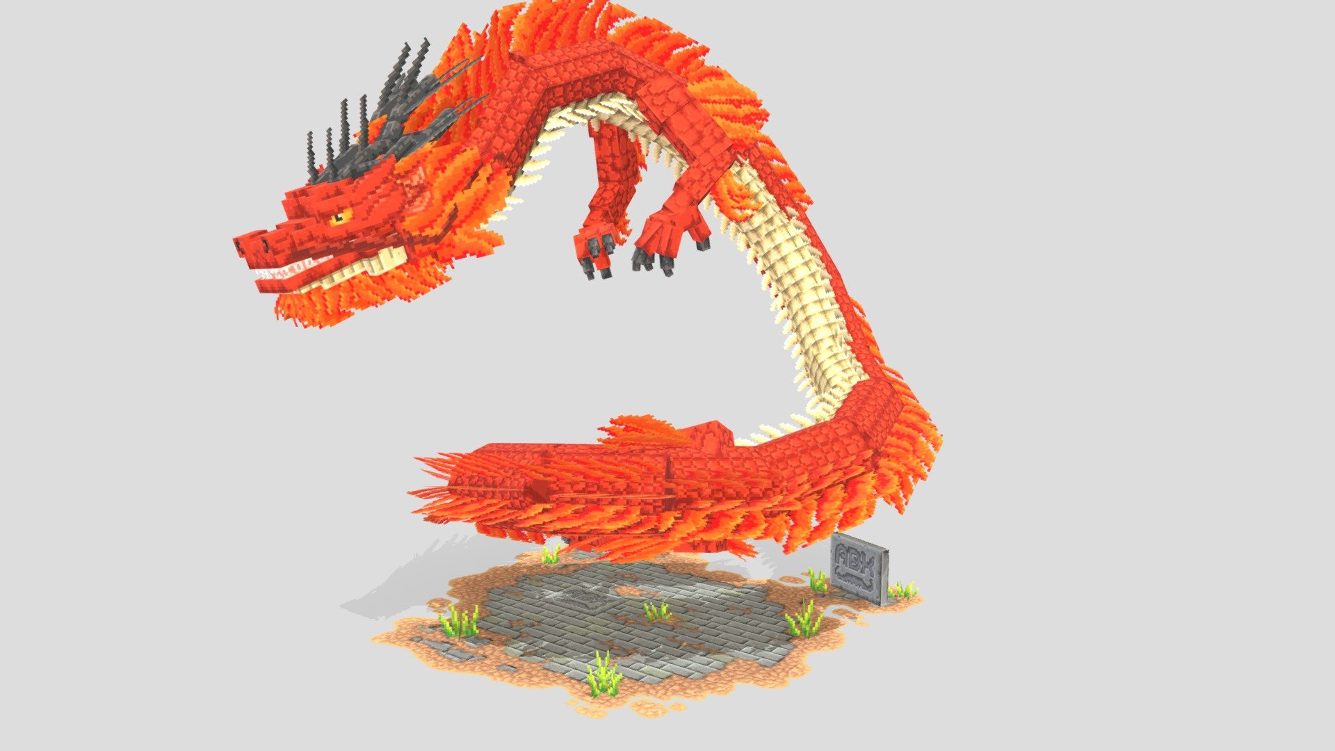 Red Wind Serpent 3d model