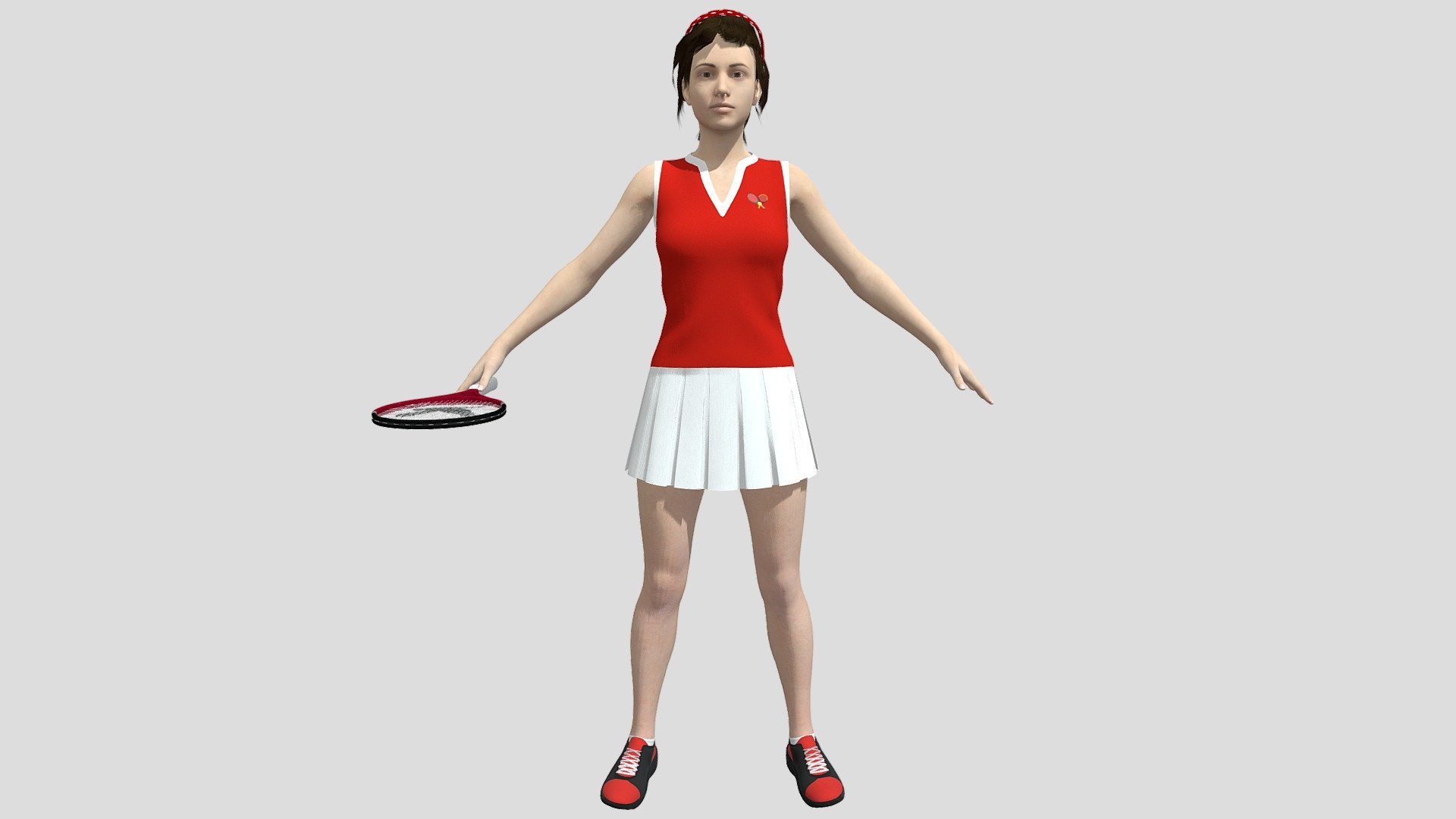 Tennis Player 3d model