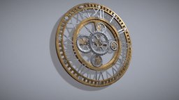 Steampunk Clock Grunge