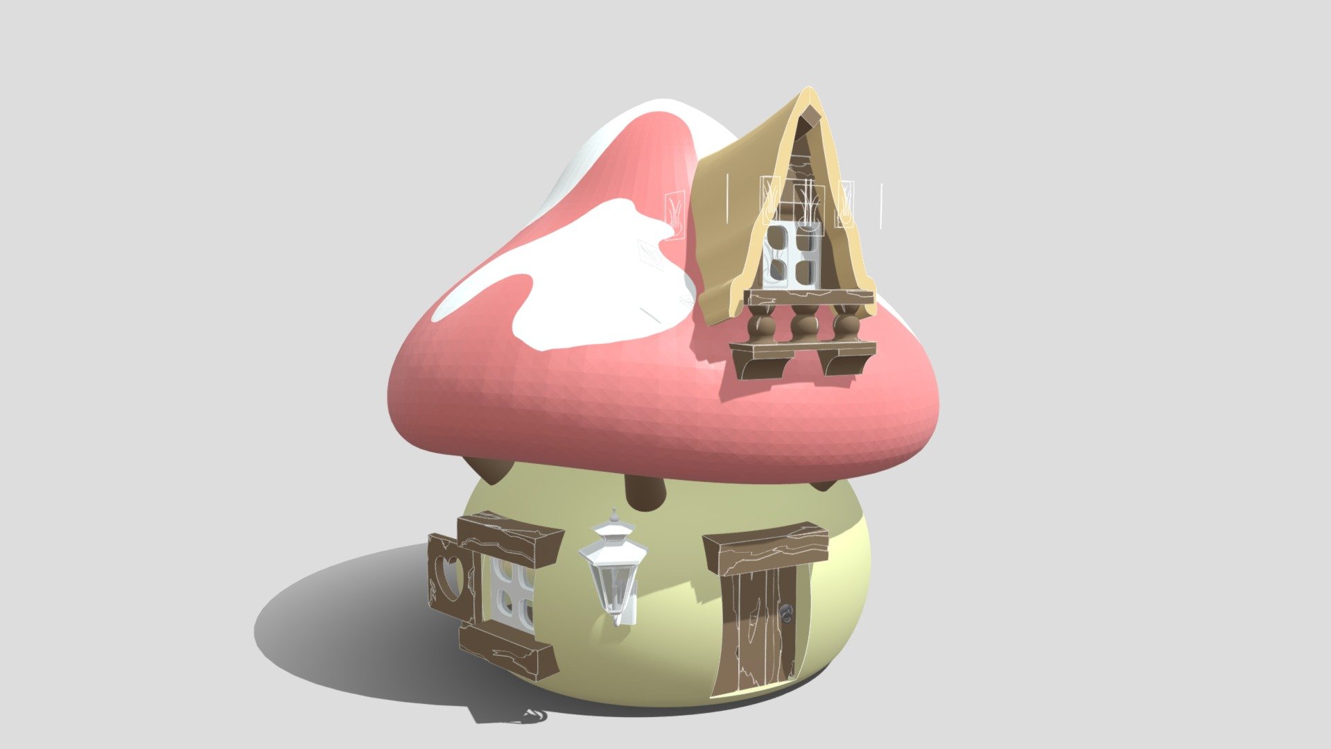 Smurfs cottage 3d model