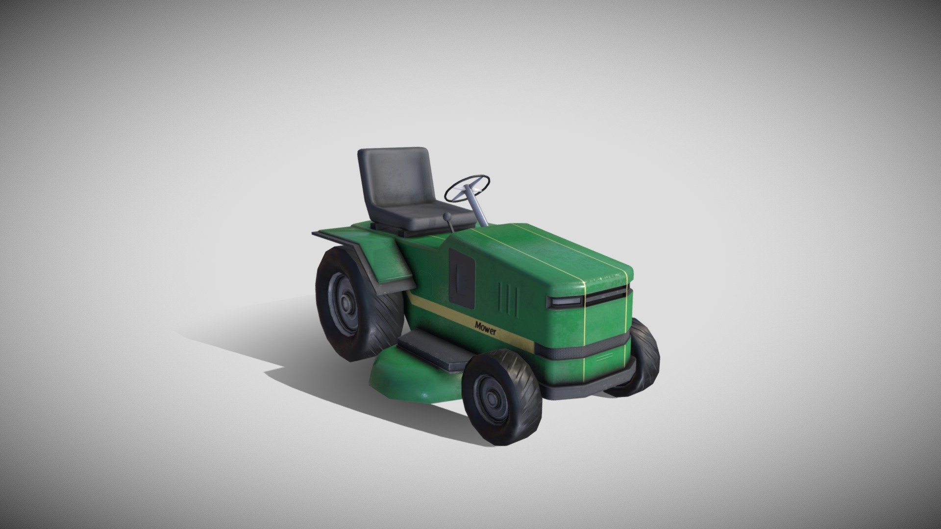 Mower-tractor | Game Ready 3d model