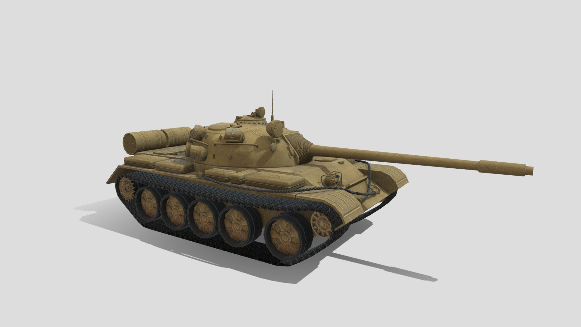 Low Poly Battle Tank 3d model