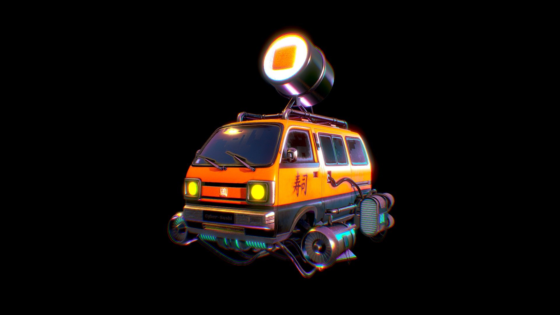 Flying Van 3d model