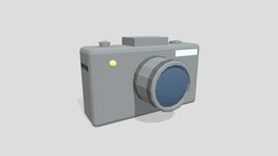 Low Poly Cartoon Photo Camera