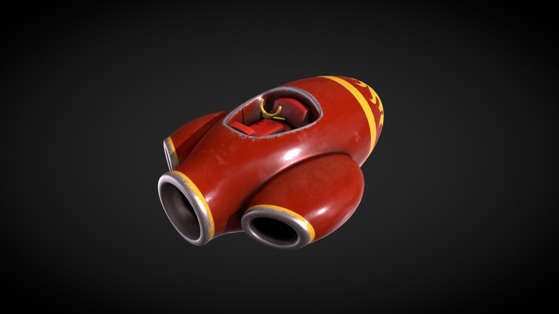 Toy rocket 3d model