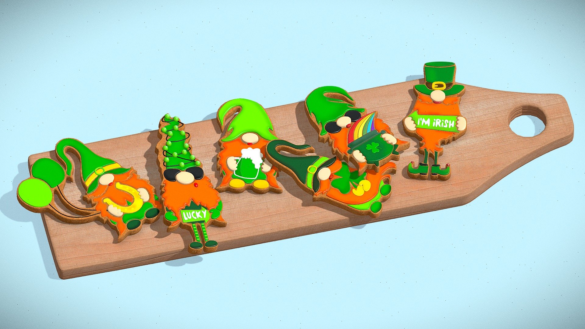 St. Patricks Day: Gnome Cookies 3d model