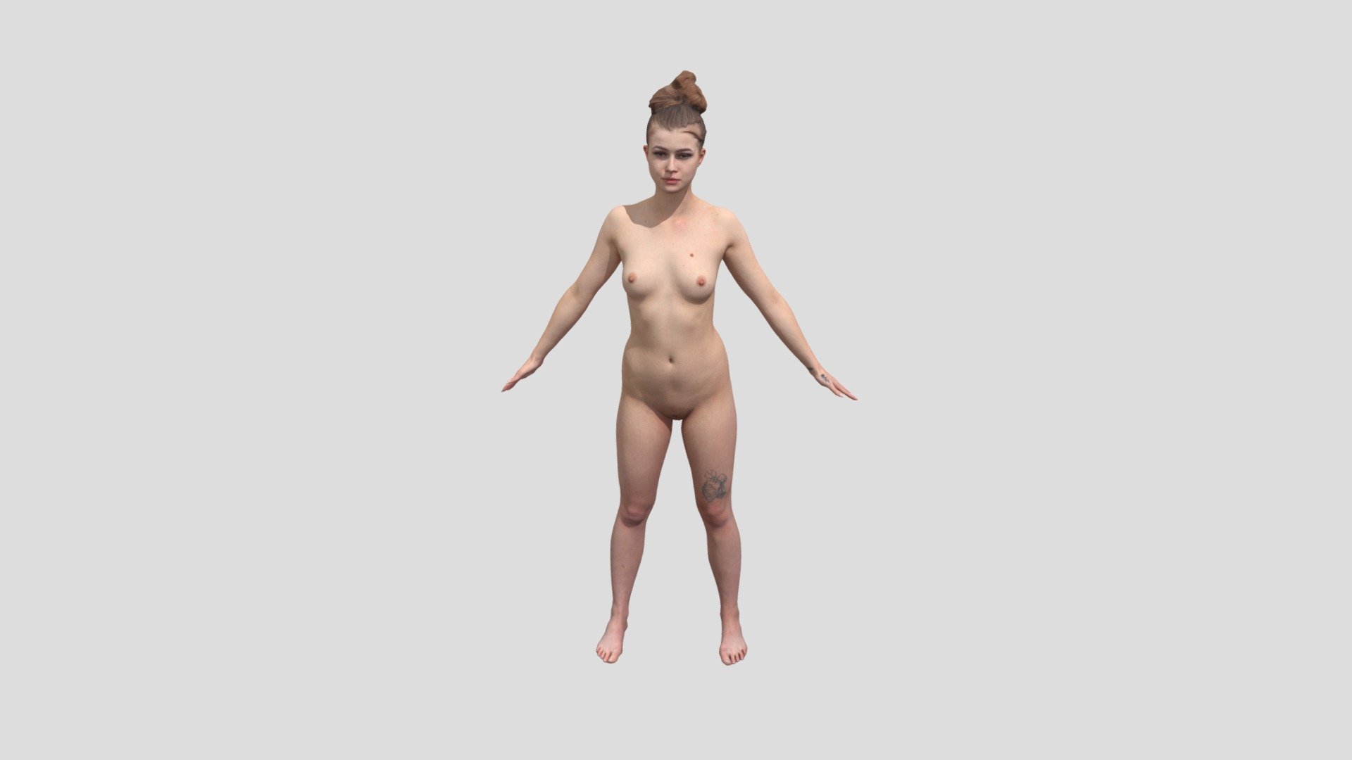 Cleaned APose Scan Olivia Sparkle Nude 3d model