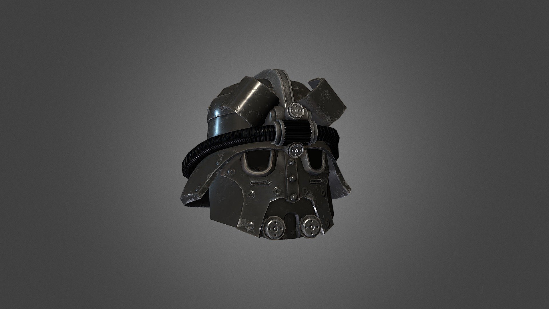 Black Aeronaut Helmet 3d model