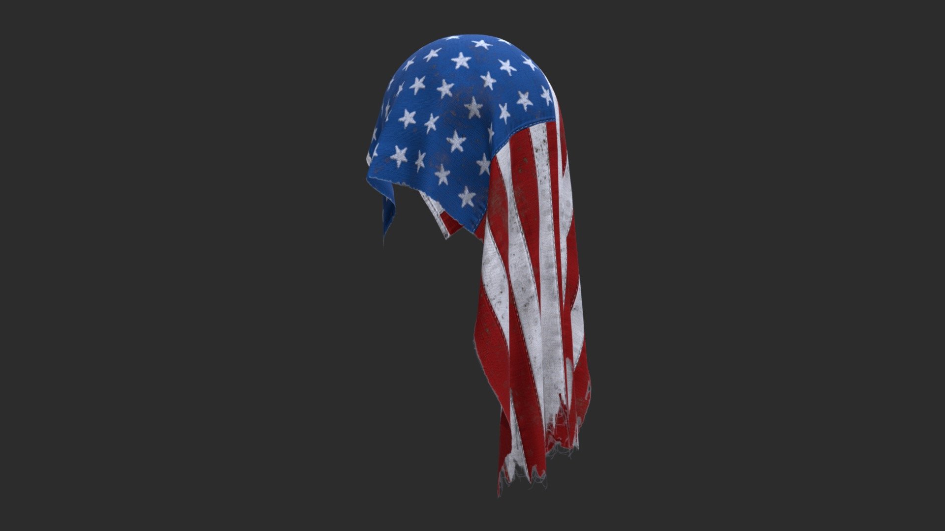 US Flag 48 Stars 1912-1959 3d model