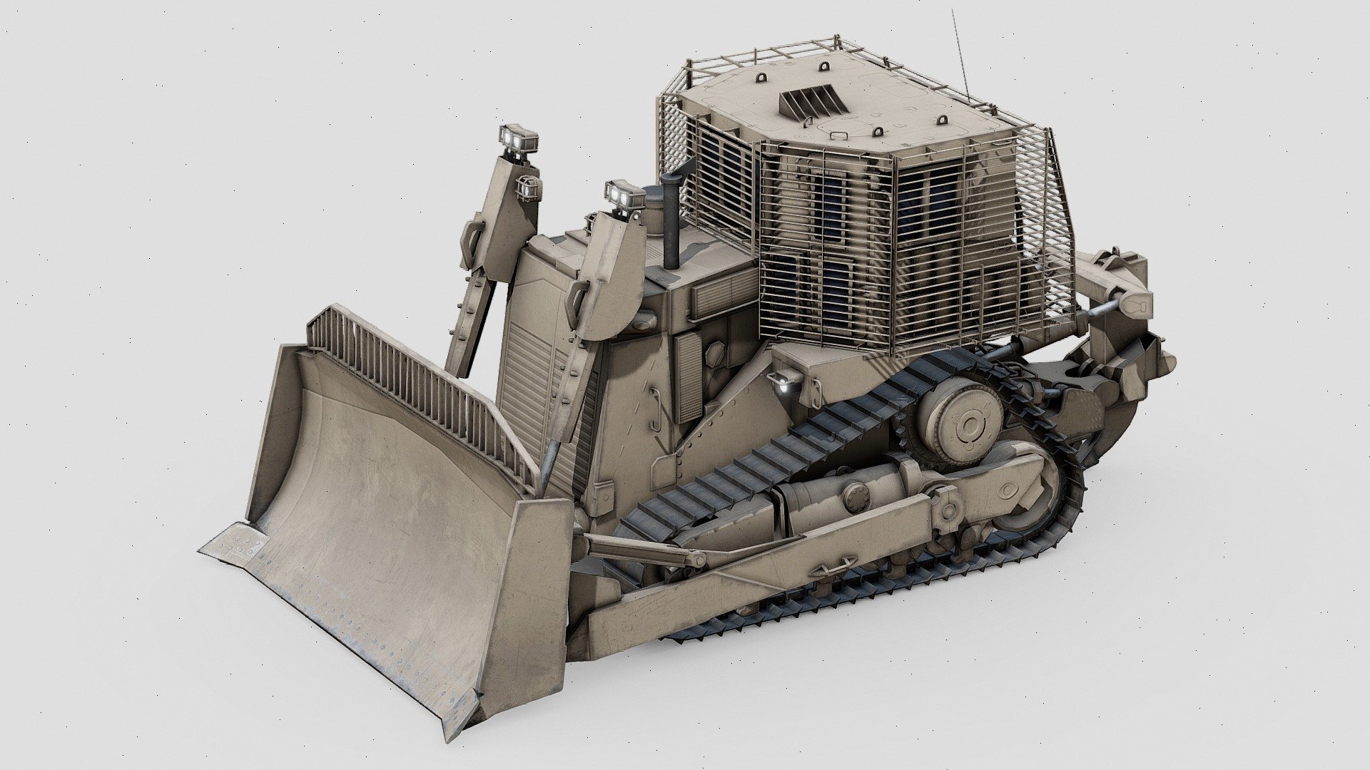 D9 Armoured Bulldozer 3d model