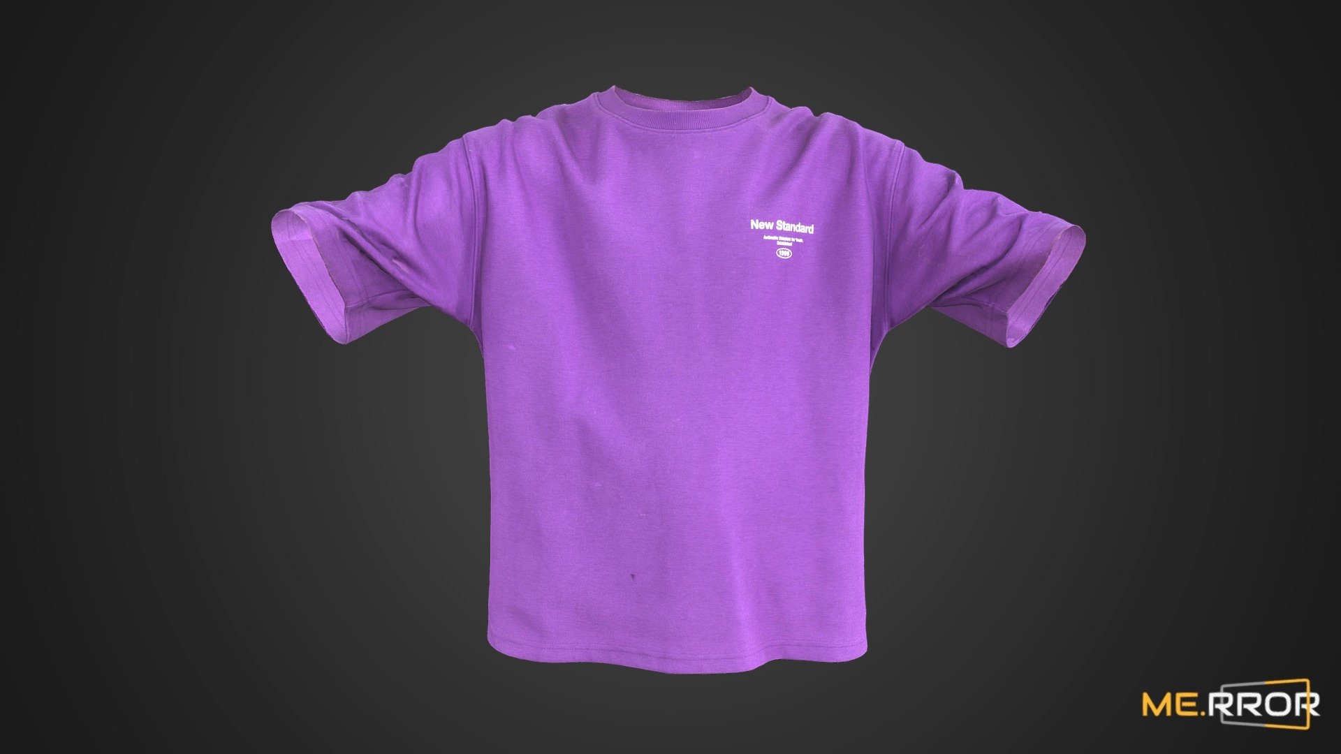 Purple short sleeve T-shirt 3d model