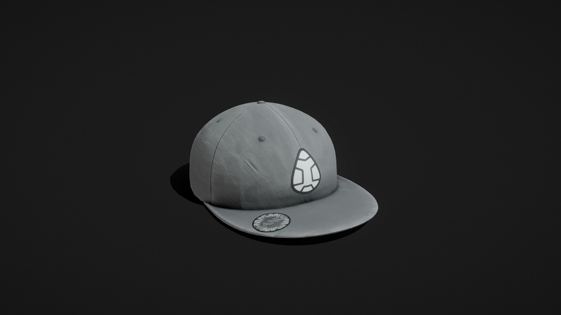 Hat with Patch and Sticker ALT 2 3d model