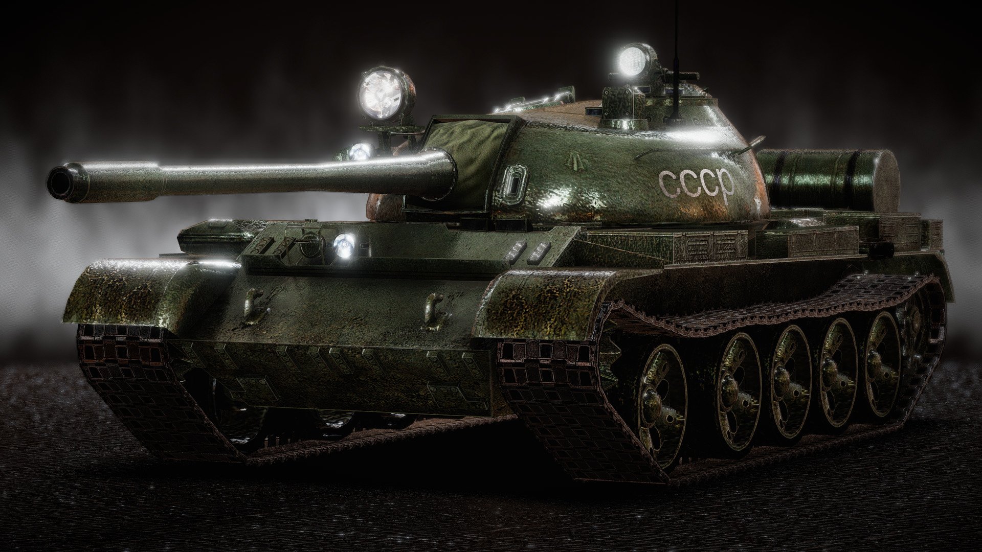 TANK T-55A 3d model