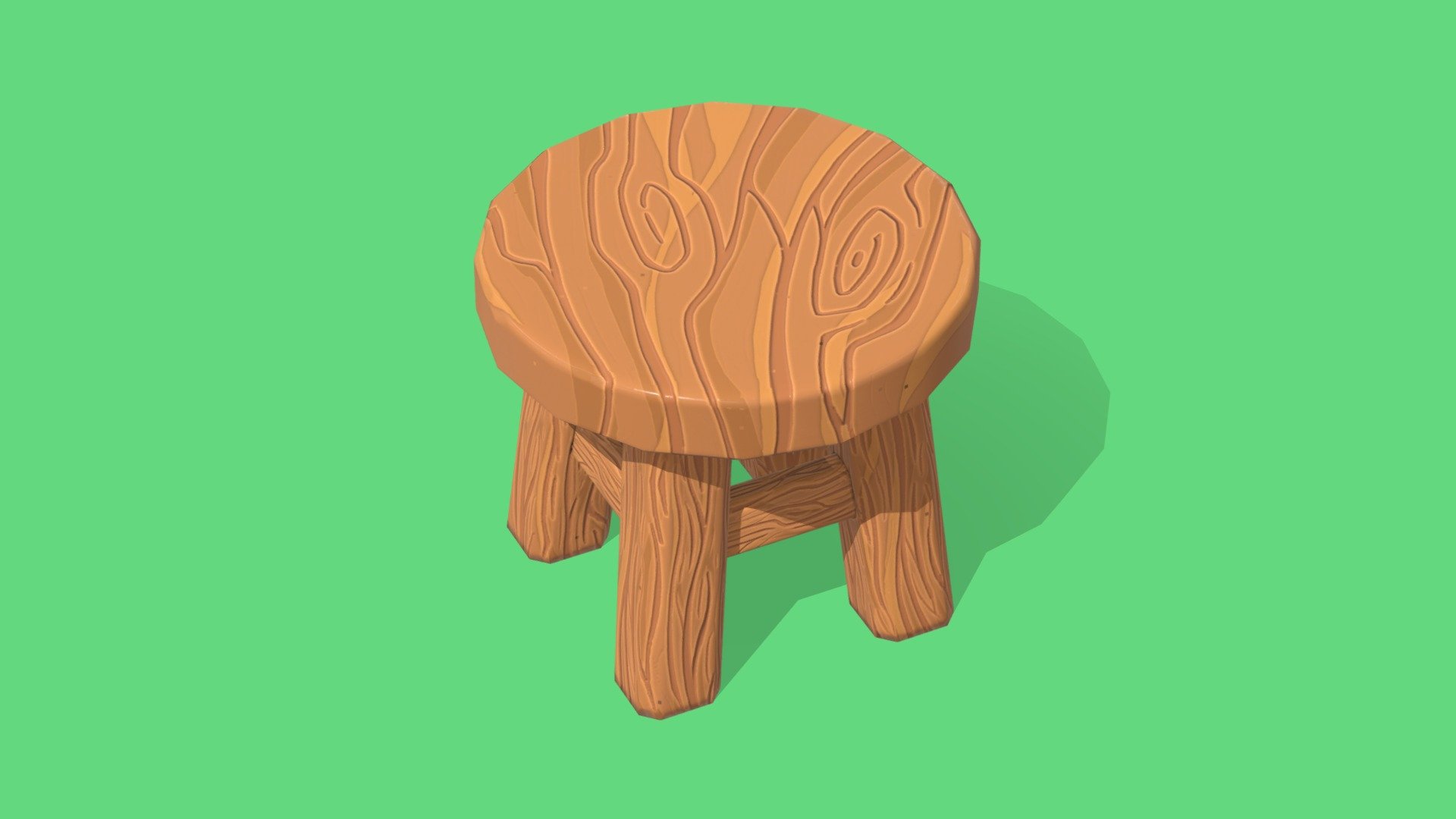 Stylized Stool 3d model