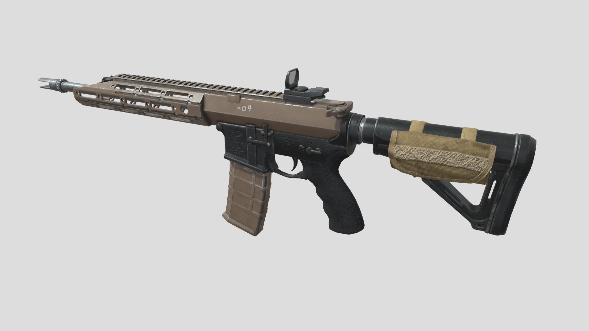 remington r5 with narative+attatchment 3d model